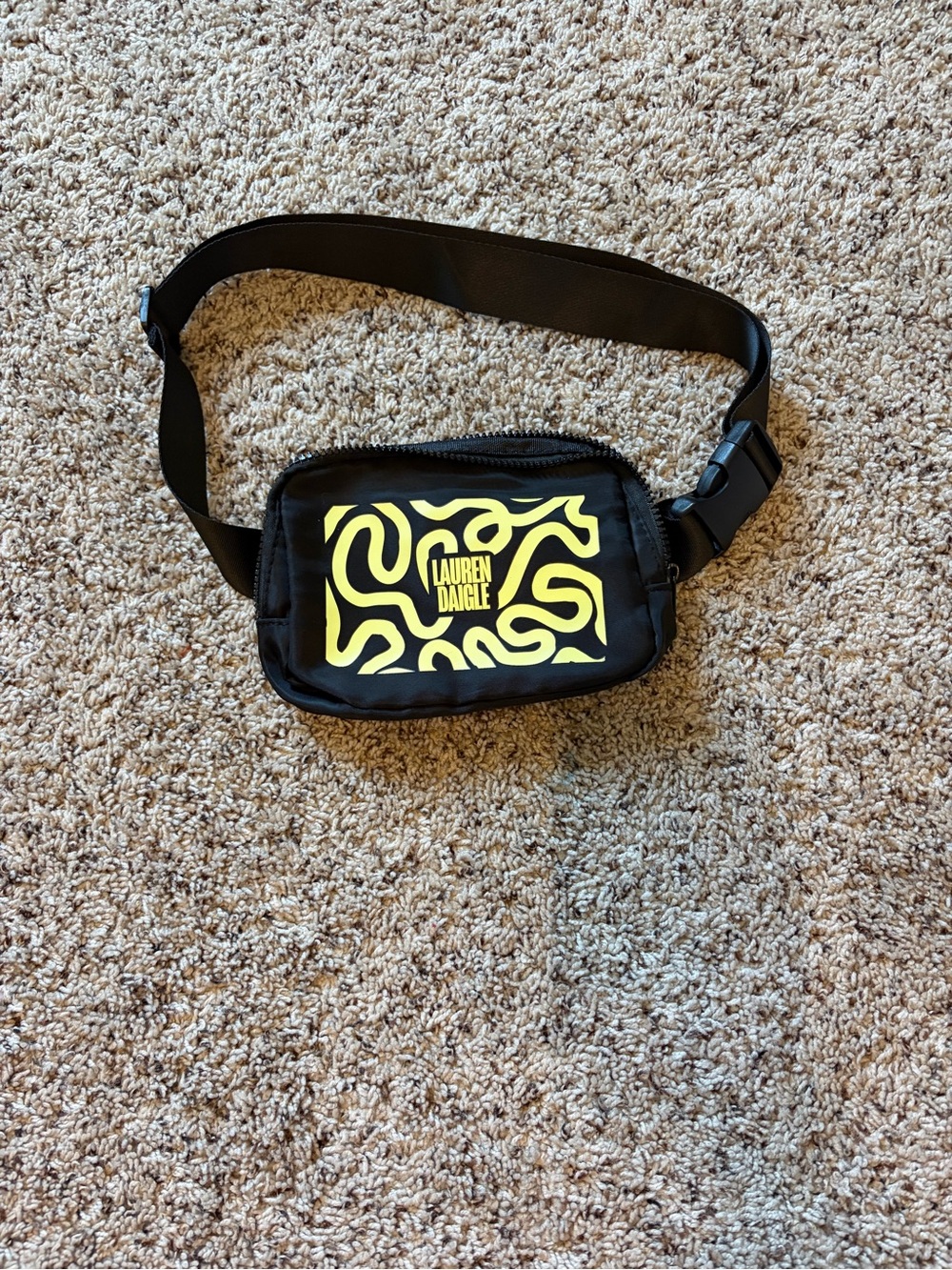 Lauren Daigle Glow in the Dark Black & Yellow Crossbody Belt Bag